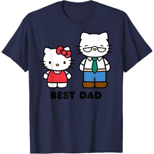 image:imageHello Kitty Best Dad Fathers Day TShirt SmallNavy Blue