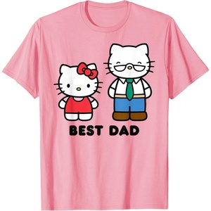 image:imageHello Kitty Best Dad Fathers Day TShirt SmallPink