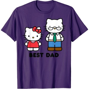 image:imageHello Kitty Best Dad Fathers Day TShirt SmallPurple