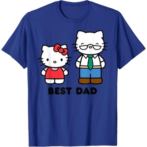 image:imageHello Kitty Best Dad Fathers Day TShirt SmallRoyal Blue