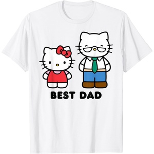 image:imageHello Kitty Best Dad Fathers Day TShirt SmallWhite