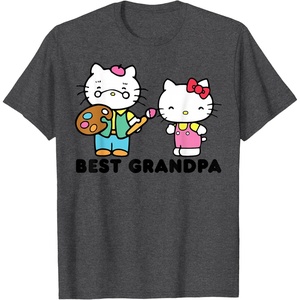 image:imageHello Kitty Best Grandpa TShirtDark Heather Grey