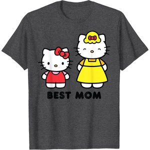 image:imageHello Kitty Best Mom Mothers Day TShirtDark Heather Grey