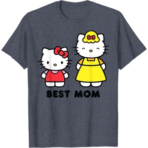 image:imageHello Kitty Best Mom Mothers Day TShirtHeather Blue