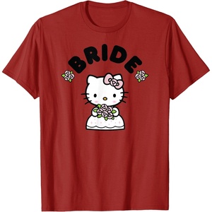 image:imageHello Kitty Bride in Wedding Dress Bridal Wedding TShirtCranberry Red