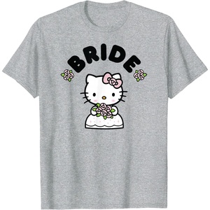 image:imageHello Kitty Bride in Wedding Dress Bridal Wedding TShirtHeather Grey