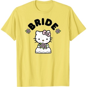 image:imageHello Kitty Bride in Wedding Dress Bridal Wedding TShirtLemon Yellow