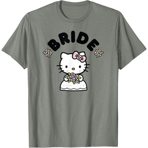 image:imageHello Kitty Bride in Wedding Dress Bridal Wedding TShirtOlive Heather