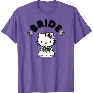 image:imageHello Kitty Bride in Wedding Dress Bridal Wedding TShirtPurple Heather