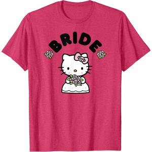 image:imageHello Kitty Bride in Wedding Dress Bridal Wedding TShirtRed Heather