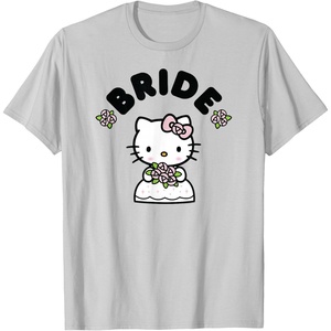 image:imageHello Kitty Bride in Wedding Dress Bridal Wedding TShirtSilver Grey