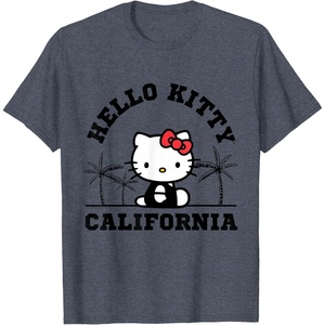 image:imageHello Kitty California Palm Tree Tee Shirt TShirtHeather Blue