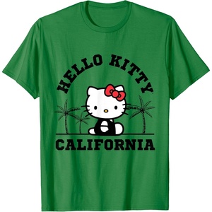 image:imageHello Kitty California Palm Tree Tee Shirt TShirtKelly Green