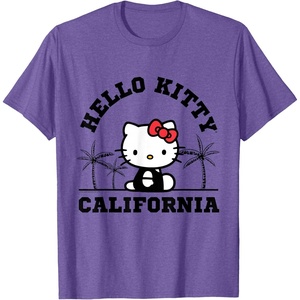 image:imageHello Kitty California Palm Tree Tee Shirt TShirtPurple Heather