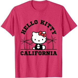 image:imageHello Kitty California Palm Tree Tee Shirt TShirtRed Heather