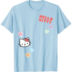 image:imageHello Kitty Candy Hearts Valentine Tee Shirt TShirtBaby Blue