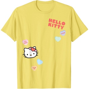 image:imageHello Kitty Candy Hearts Valentine Tee Shirt TShirtLemon Yellow