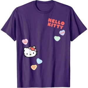 image:imageHello Kitty Candy Hearts Valentine Tee Shirt TShirtPurple