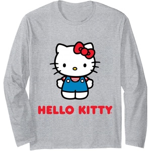 image:imageHello Kitty Character Front and Back Long Sleeve TShirtHeather Grey