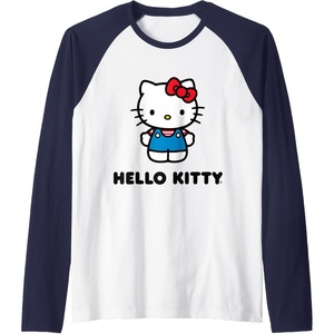 image:imageHello Kitty Character Front and Back Raglan Baseball TeeNavy BlueWhite