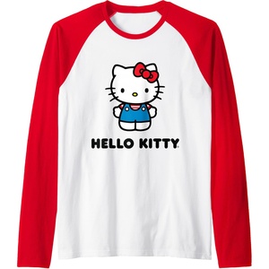 image:imageHello Kitty Character Front and Back Raglan Baseball TeeRedWhite