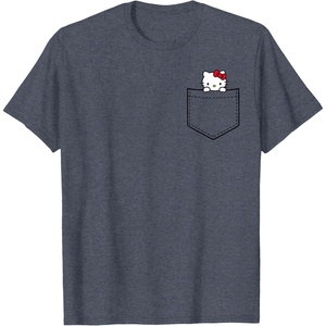 image:imageHello Kitty Chest Pocket TShirtHeather Blue