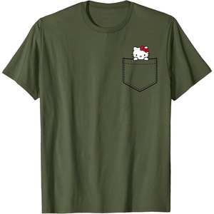 image:imageHello Kitty Chest Pocket TShirtOlive Green