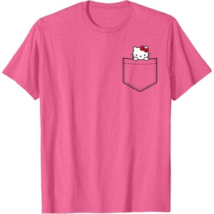 image:imageHello Kitty Chest Pocket TShirtPink Heather