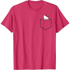 image:imageHello Kitty Chest Pocket TShirtRed Heather