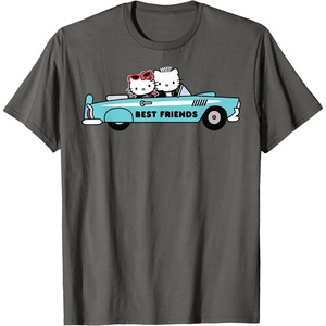 image:imageHello Kitty Dear Daniel Best Friends Classic Car 1950s TShirtAsphalt Grey