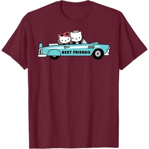 image:imageHello Kitty Dear Daniel Best Friends Classic Car 1950s TShirtBurgundy