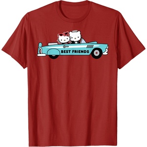 image:imageHello Kitty Dear Daniel Best Friends Classic Car 1950s TShirtCranberry Red