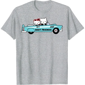 image:imageHello Kitty Dear Daniel Best Friends Classic Car 1950s TShirtHeather Grey