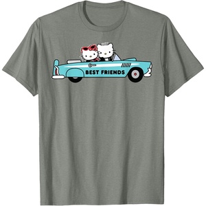image:imageHello Kitty Dear Daniel Best Friends Classic Car 1950s TShirtOlive Heather