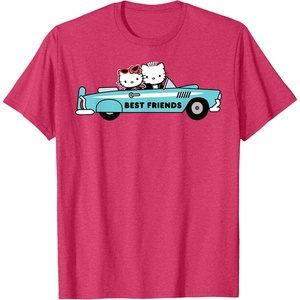 image:imageHello Kitty Dear Daniel Best Friends Classic Car 1950s TShirtRed Heather