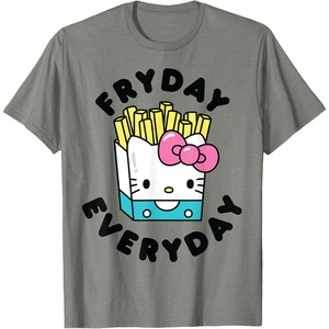 image:imageHello Kitty French Fries Fryday Everyday Friday TShirtOlive Heather