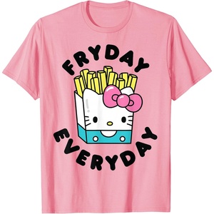 image:imageHello Kitty French Fries Fryday Everyday Friday TShirtPink