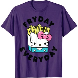 image:imageHello Kitty French Fries Fryday Everyday Friday TShirtPurple