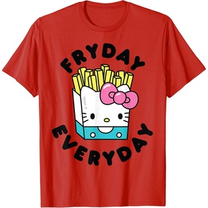 image:imageHello Kitty French Fries Fryday Everyday Friday TShirtRed