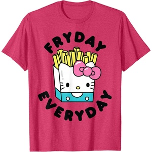 image:imageHello Kitty French Fries Fryday Everyday Friday TShirtRed Heather
