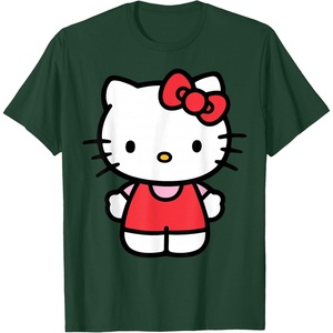 image:imageHello Kitty Front and Back Tee Shirt TShirtDark Green