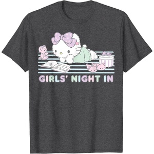image:imageHello Kitty Girls Night In Reading Short Sleeve TShirtDark Heather Grey
