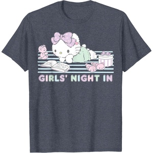 image:imageHello Kitty Girls Night In Reading Short Sleeve TShirtHeather Blue