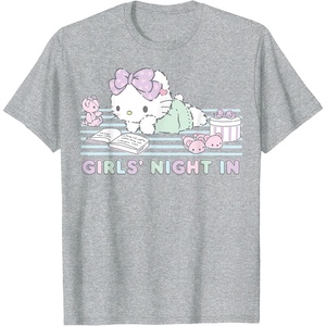 image:imageHello Kitty Girls Night In Reading Short Sleeve TShirtHeather Grey