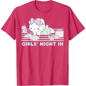 image:imageHello Kitty Girls Night In Reading Short Sleeve TShirtRed Heather