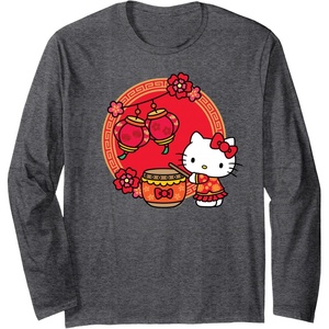 image:imageHello Kitty Happy Lunar New Year Long Sleeve TShirtDark Heather Grey