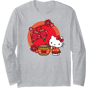image:imageHello Kitty Happy Lunar New Year Long Sleeve TShirtHeather Grey