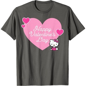 image:imageHello Kitty Happy Valentines Day TShirt SmallAsphalt Grey