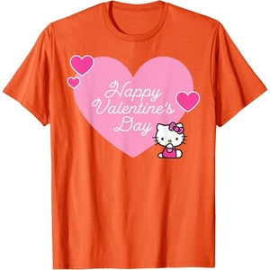 image:imageHello Kitty Happy Valentines Day TShirt SmallOrange