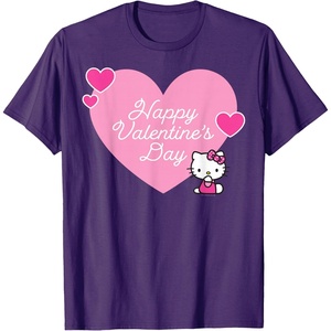 image:imageHello Kitty Happy Valentines Day TShirt SmallPurple